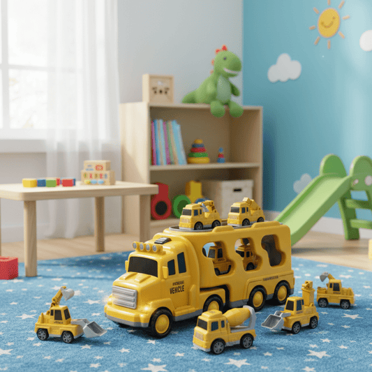 CityMover Spielzeug-Stadttransporter – Transporter mit Licht, Sound & Aufbewahrung (inkl. Autos, ab 3 Jahren)