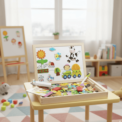 BoardBox - Magnetic & chalkboard drawing set for children