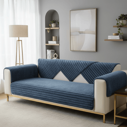 COZYPUFF – Luxuriöses Winter-Sofaauflage aus Kunstkaninchenfell