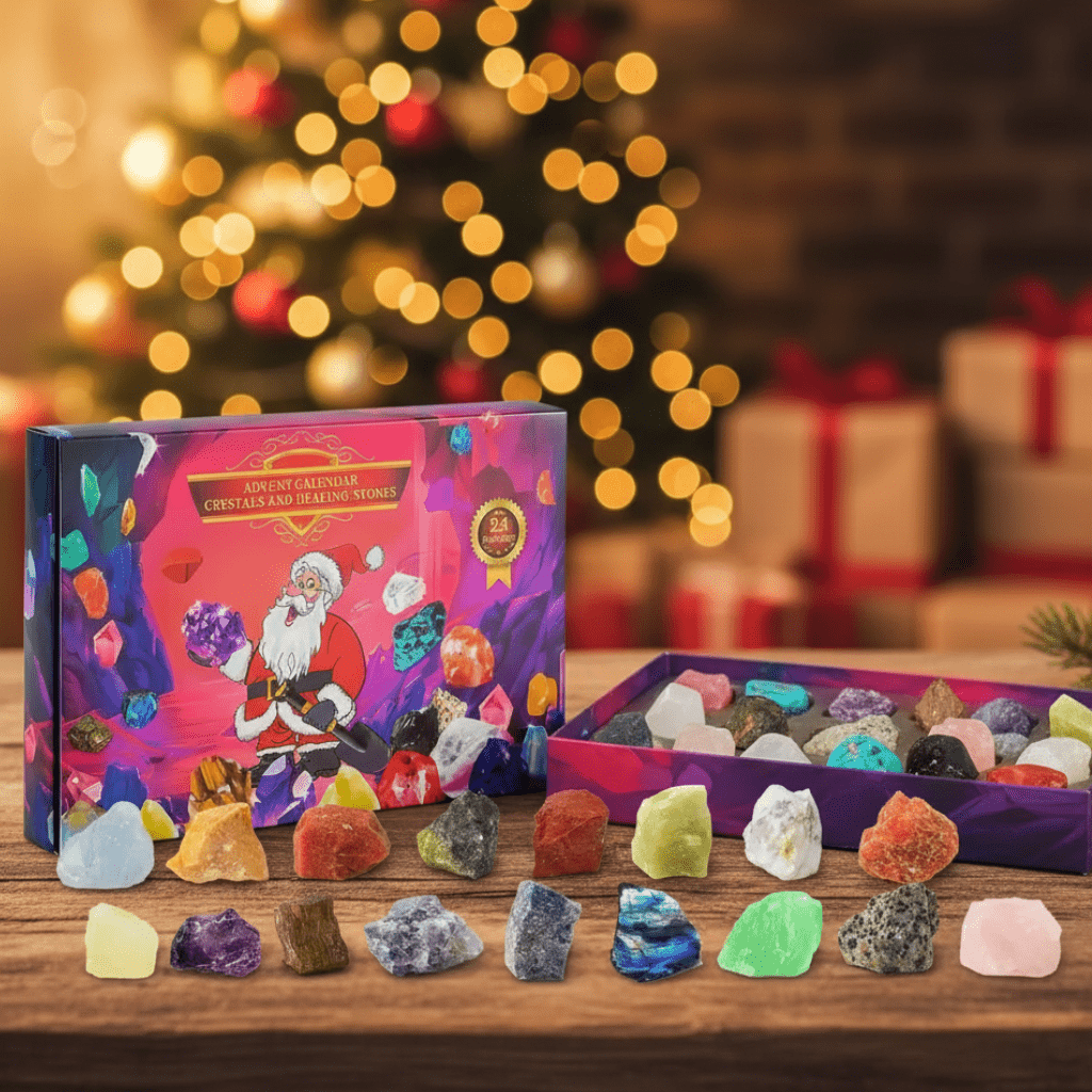 CrystalGems – Adventskalender mit 24 echten Edelsteinen für junge Entdecker