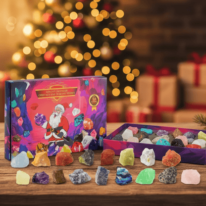 CrystalGems – Adventskalender mit 24 echten Edelsteinen für junge Entdecker