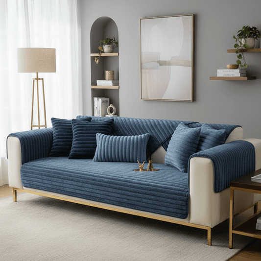 COZYPUFF – Luxuriöses Winter-Sofaauflage aus Kunstkaninchenfell