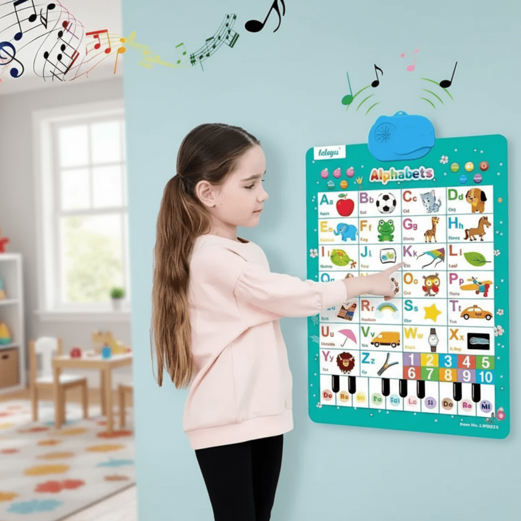 PlayLearn ABC - Interactive wall poster for toddlers with music & sounds