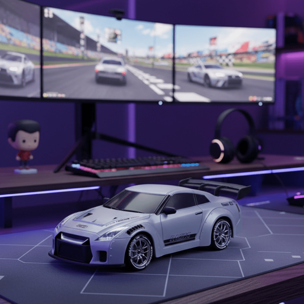 Ultimate Drift Racer – coche RC con ruedas LED y tracción en las cuatro ruedas a escala 1:24