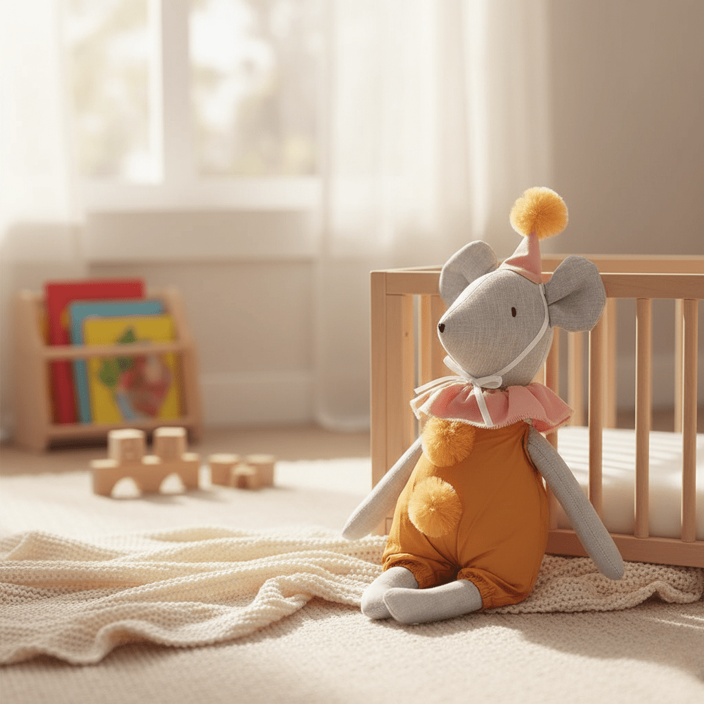 SKANBUN – Nordische Maus-Hasenpuppe aus Baumwolle und Hanf für festliche Heimdekoration