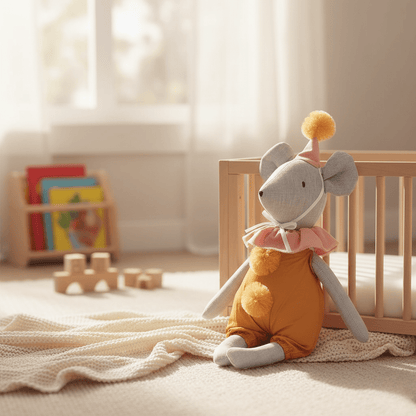 SKANBUN – Nordische Maus-Hasenpuppe aus Baumwolle und Hanf für festliche Heimdekoration