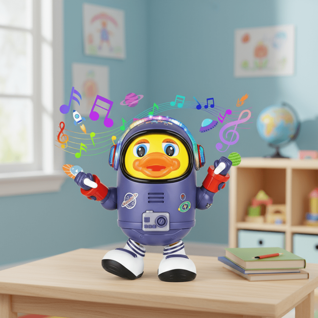 QUACKJOY – Jouet interactif dansant avec lumière et musique