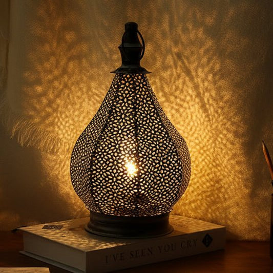 BRILLORA – Retro batteriebetriebene Tischlampe für warmen Lichtschein und klassischen Stil