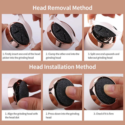 Wiederaufladbarer Kallusentferner für Weiche Füße - Effektive Fußpflege, Tragbar & Ergonomisch-3