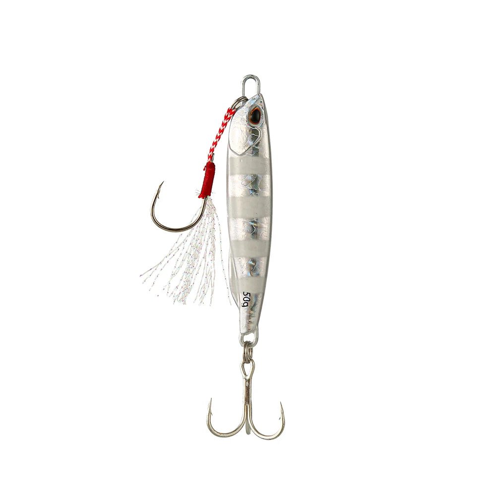 Metall Guss Jig Löffel Angelköder für Meerbass - 10g bis 50g, Hochwertig 10