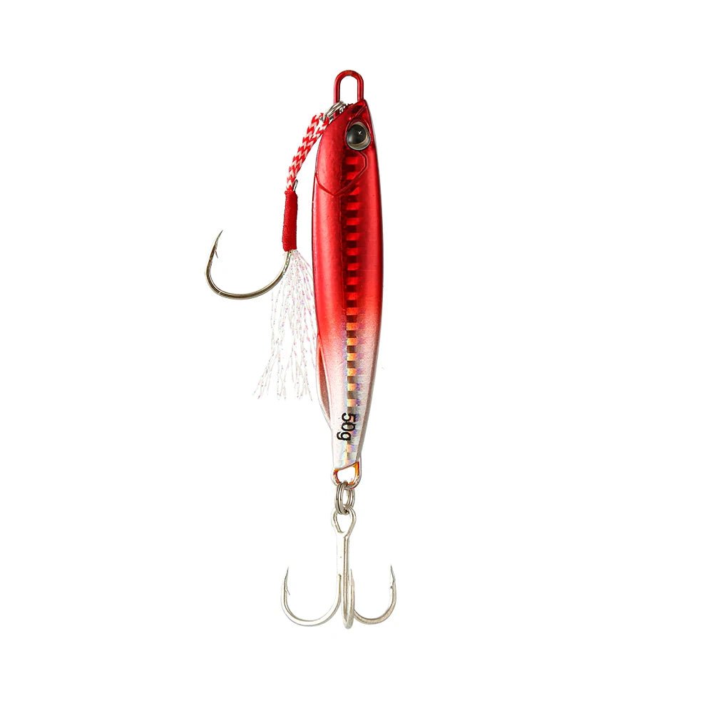 Metall Guss Jig Löffel Angelköder für Meerbass - 10g bis 50g, Hochwertig 6