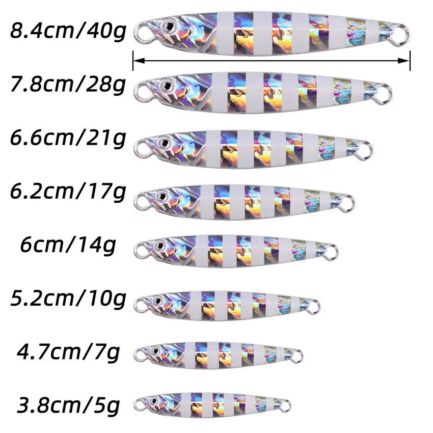 Metall Jig Angeln Set - 3/5/8 Stücke für Salzwasser mit verschiedenen Gewichten 2