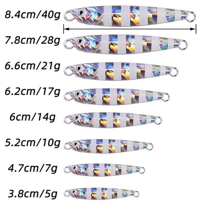 Metall Jig Angeln Set - 3/5/8 Stücke für Salzwasser mit verschiedenen Gewichten 2
