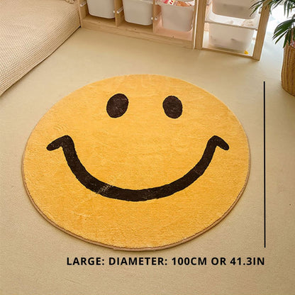 Milo Mood - Waschbarer Runder Smiley Teppich für Wohnzimmer & Kinderzimmer 3
