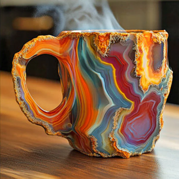 Mineral Crystal – Elegante kristallen koffiekop voor stijlvolle genieting