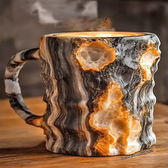 Mineral Crystal – Elegante kristallen koffiekop voor stijlvolle genieting