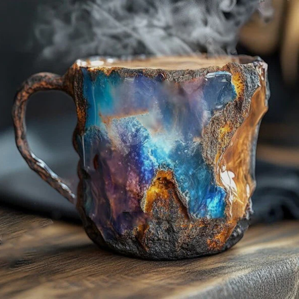 Mineral Crystal – Elegante kristallen koffiekop voor stijlvolle genieting
