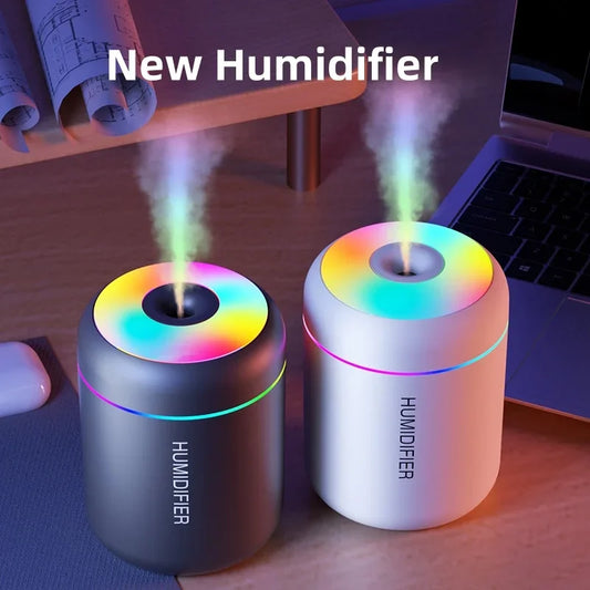 AromaMist Mini – 180ml USB Humidifier with LED Lighting
