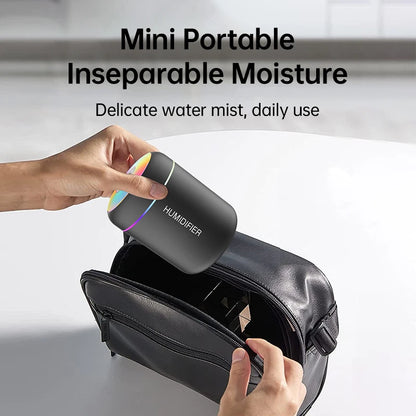 AromaMist Mini – 180ml USB Humidifier with LED Lighting