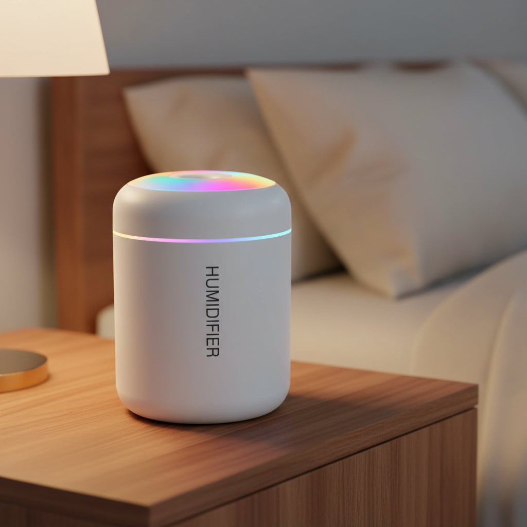 AromaMist Mini – Humidificateur d'air USB 180ml avec éclairage LED