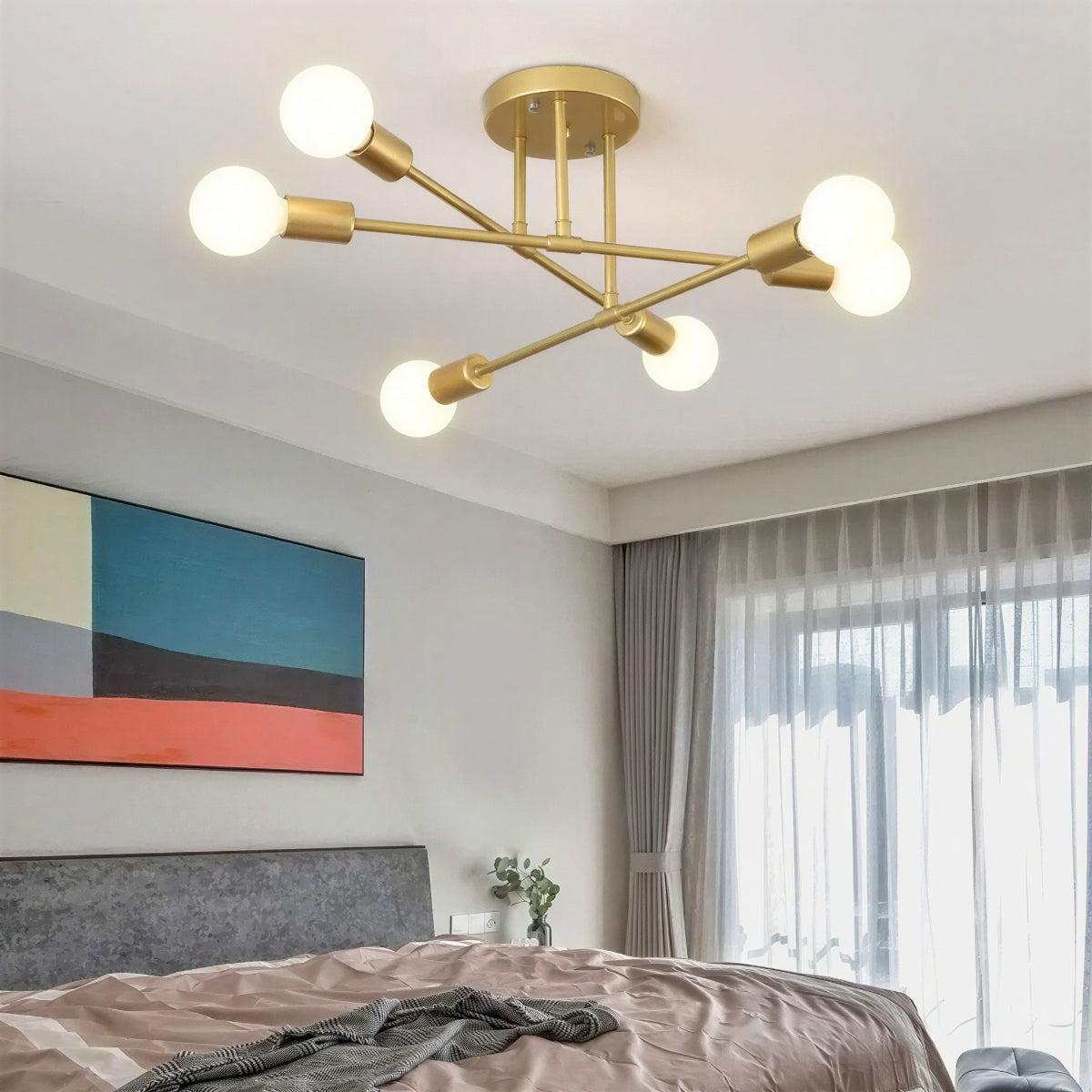 STELLARA – Modern Sputnik Ceiling Light in an Elegant Star Design