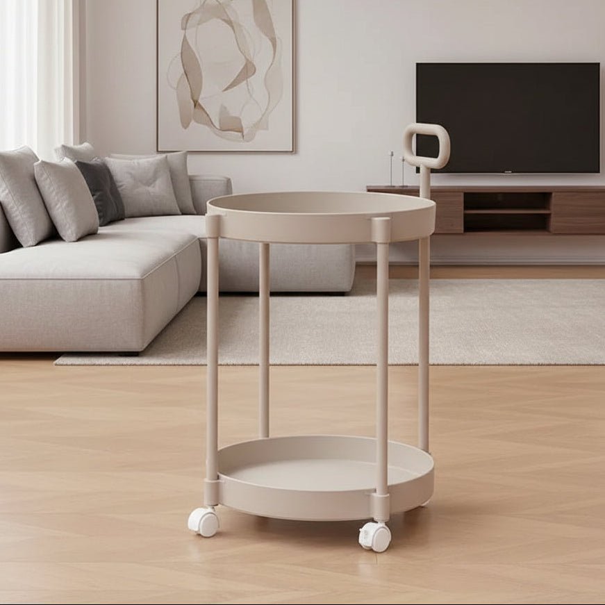 Companion Table Side table on wheels | ROOMIX 2-level rolling table | Mobile bedside ...