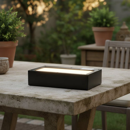 Moderne LED-Wandlampe Schwarz - Solarbetriebene Wandleuchte mit Ober- und Unterlicht, IP44, 200 Lumen für Außenbereiche 0