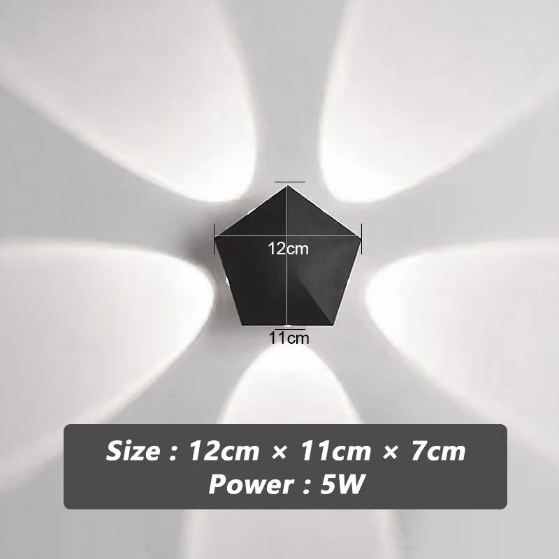 MARPOU – Lampada da parete esterna LED moderna in acciaio inox per giardino e veranda