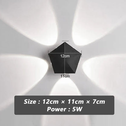 MARPOU – Lampada da parete esterna LED moderna in acciaio inox per giardino e veranda