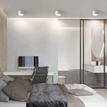NordicGlow – Moderne LED Deckenleuchte in Schwarz & Weiß