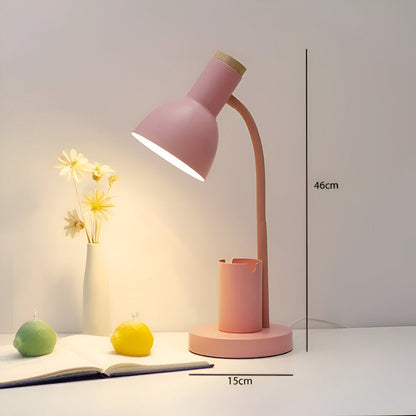 BrightHold – Lampada da tavolo LED moderna con portapenne per scrivania e casa