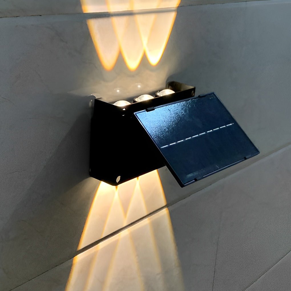 Moderne Solar Wandleuchte Außen Mit Bewegungsmelder – Energieeffiziente LED Außenbeleuchtung IP65 0