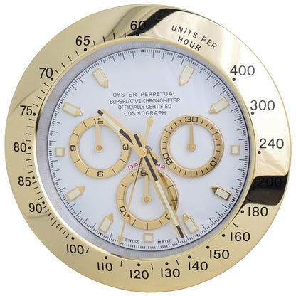 TIMELUME – Stille Wanduhr mit Edelstahlrahmen & Leuchtenden Zeigern (33 cm)
