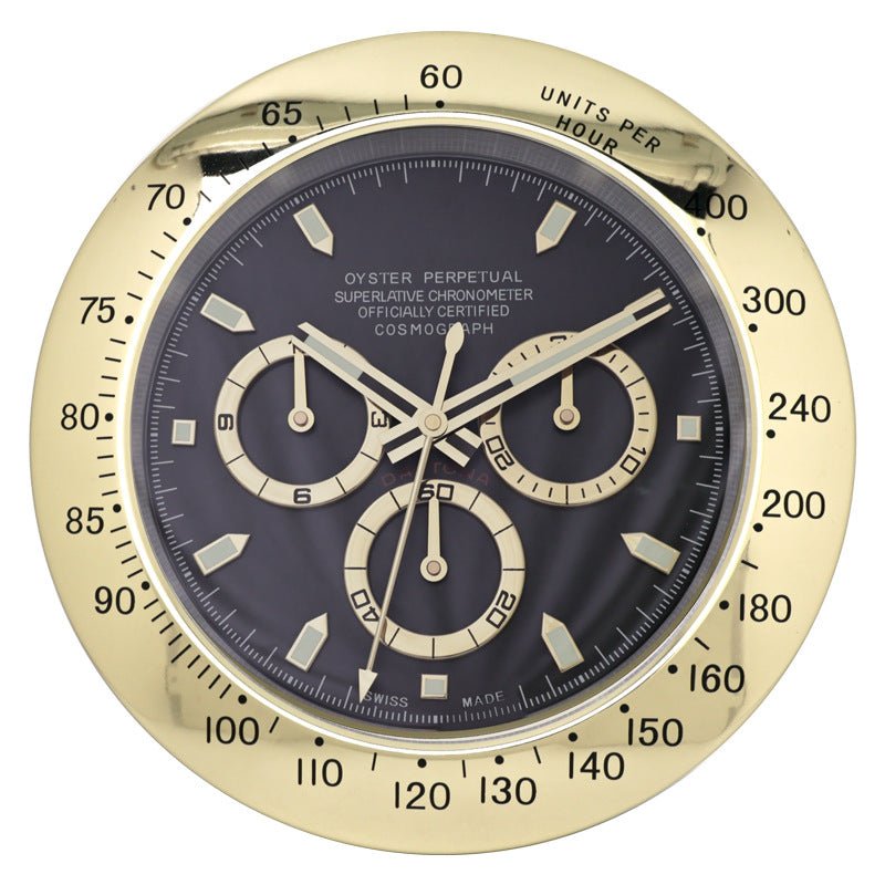 TIMELUME – Stille Wanduhr mit Edelstahlrahmen & Leuchtenden Zeigern (33 cm)