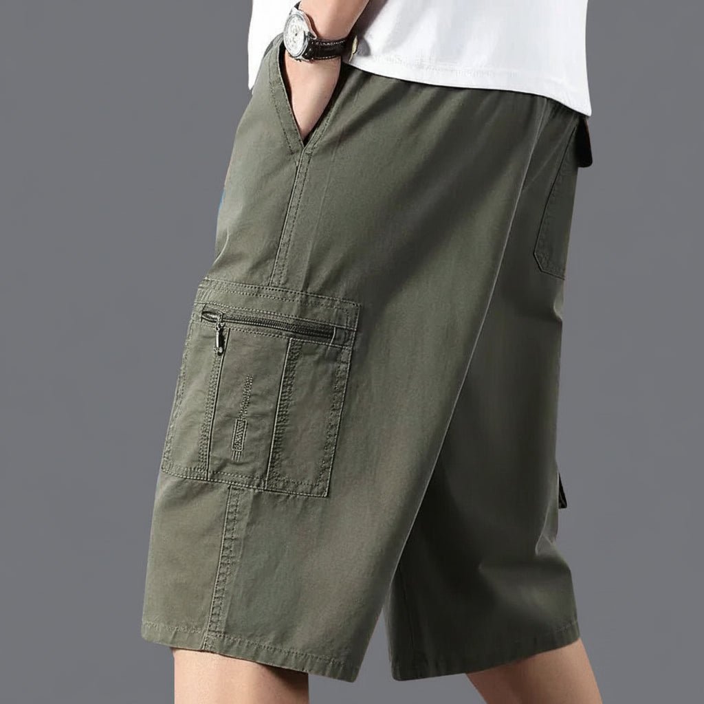 Modische Herren Shorts aus Baumwolle mit Reißverschluss & Taschen – Bequeme Kurze Hosen Männer für Sport & Freizeit 4