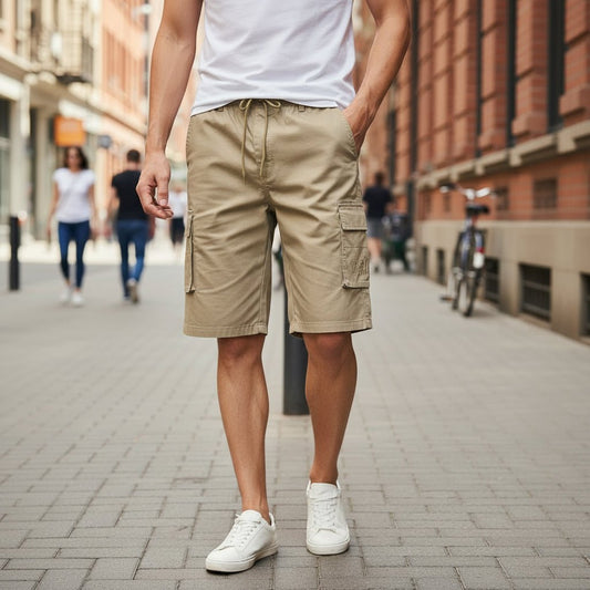 SUMMERNEST – Bermuda para hombre con cremallera para playa y ocio