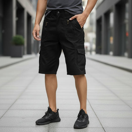 Modische Herren Shorts aus Baumwolle mit elastischer Taille für Sommeraktivitäten 0