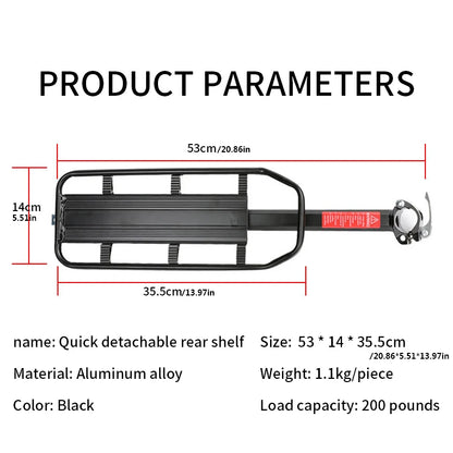 RIDEMOUNT - Aluminium bike rack with reflector plate