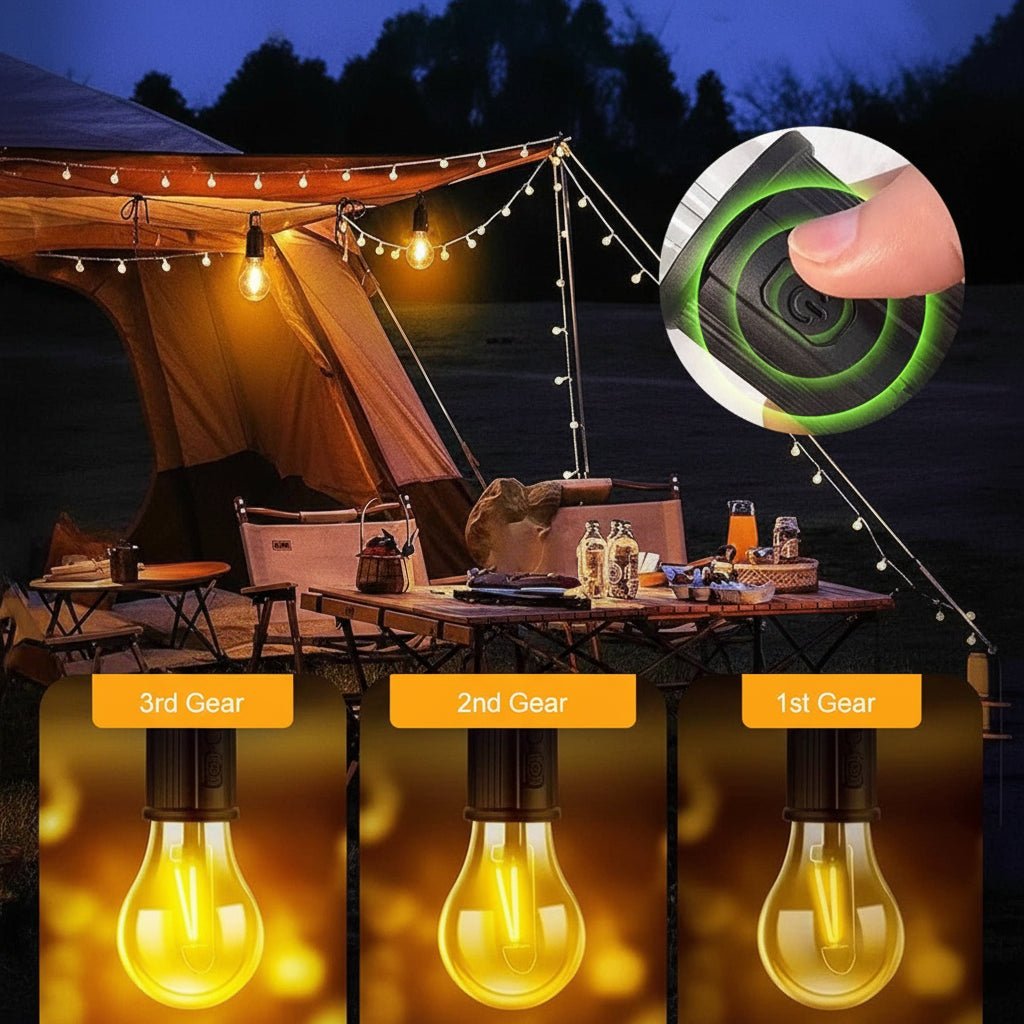 Multifunktionale Solar Campinglampe mit 3 Beleuchtungsmodi & Tragbarem Design 4