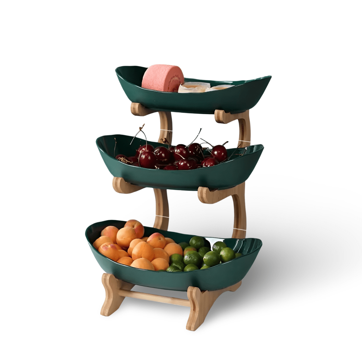 NATURSTACK – Mehrstöckige Obstschale aus Holz für die moderne Küchenaufbewahrung 11