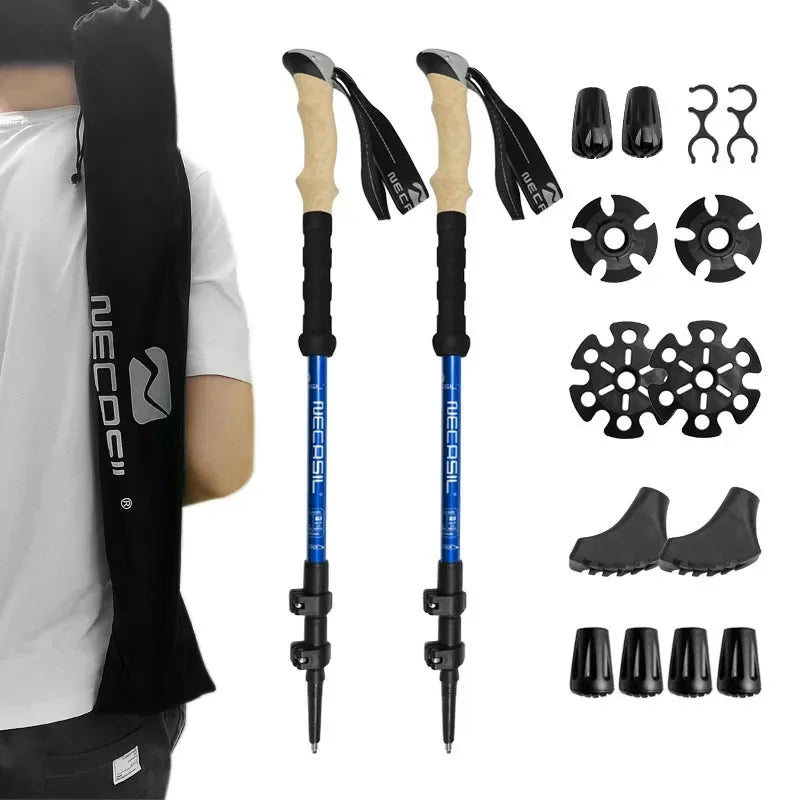 NECASIL Trekking Poles - Collapsible hiking poles for stability and comfort