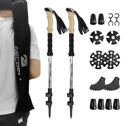 NECASIL Trekking Poles - Collapsible hiking poles for stability and comfort