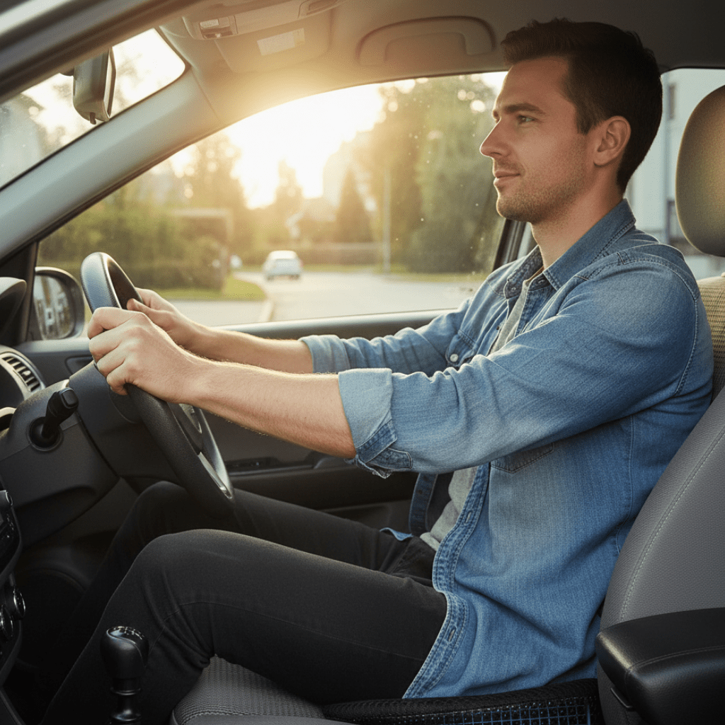 NERVEEASE – Autositzkissen aus Memory-Schaum zur Linderung von Ischiasbeschwerden und Unterstützung des unteren Rückens 2