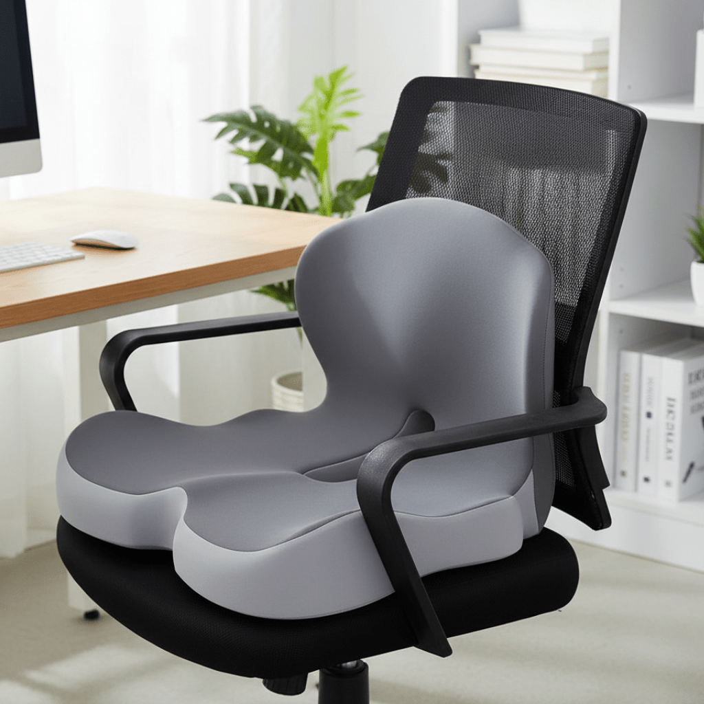 NERVOCALM – Rutschfestes Sitzkissen aus Memory-Schaum zur Druckentlastung und Linderung von Ischiasbeschwerden 0