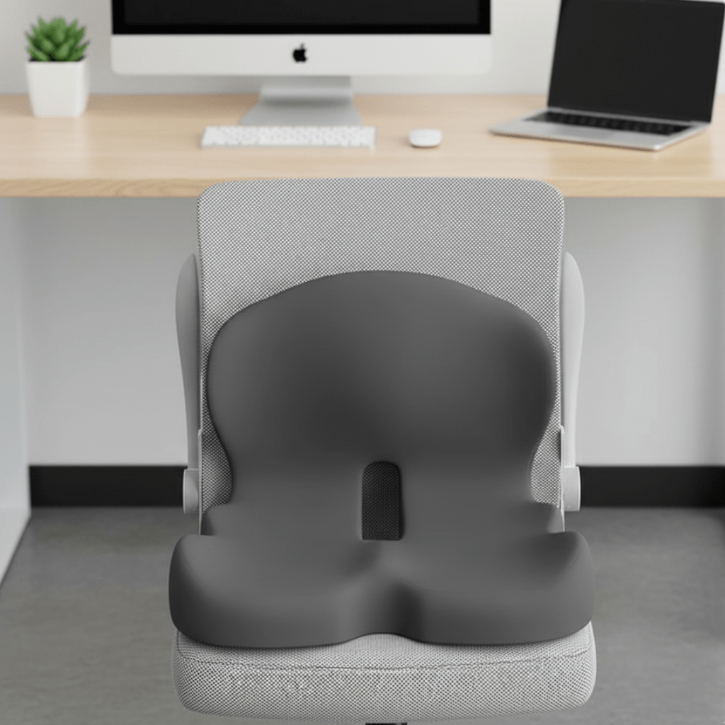 NERVOCALM – Rutschfestes Sitzkissen aus Memory-Schaum zur Druckentlastung und Linderung von Ischiasbeschwerden 1