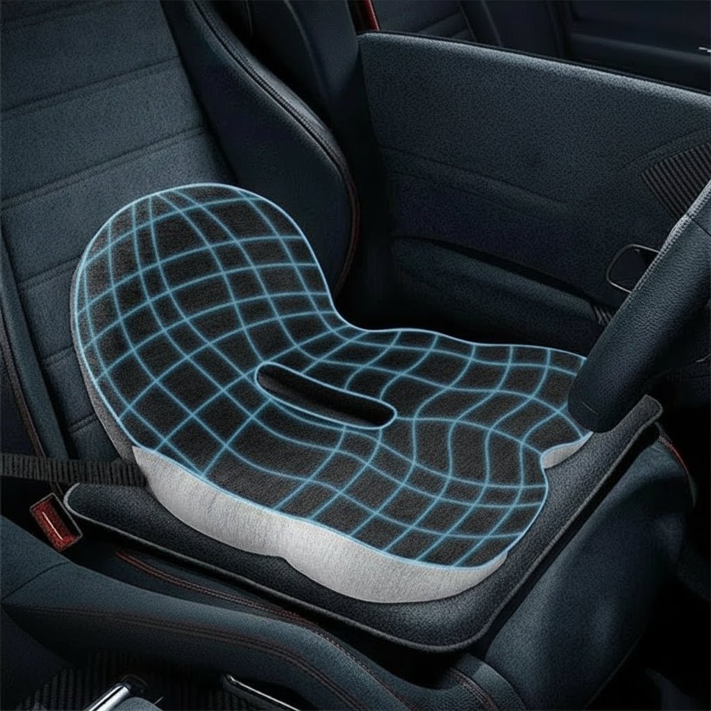 NERVOCALM – Rutschfestes Sitzkissen aus Memory-Schaum zur Druckentlastung und Linderung von Ischiasbeschwerden 2