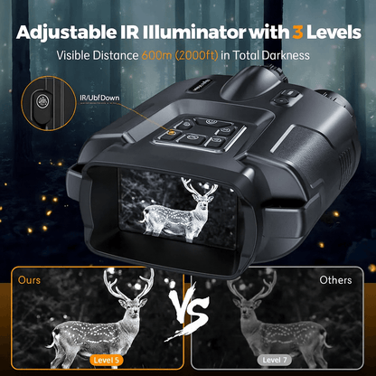 NIGHTRANGER – 4K-Nachtsichtgerät – 8-facher Zoom & 600 m Reichweite, wetterfestes Fernglas 4