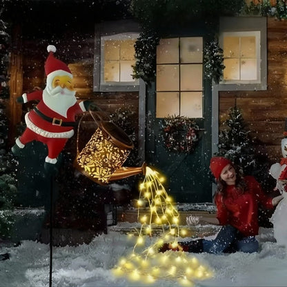 NOELFLOW – Solarlaterne in Form einer Weihnachtsmann-Gießkanne für eine warme Weihnachtsstimmung im Garten 4