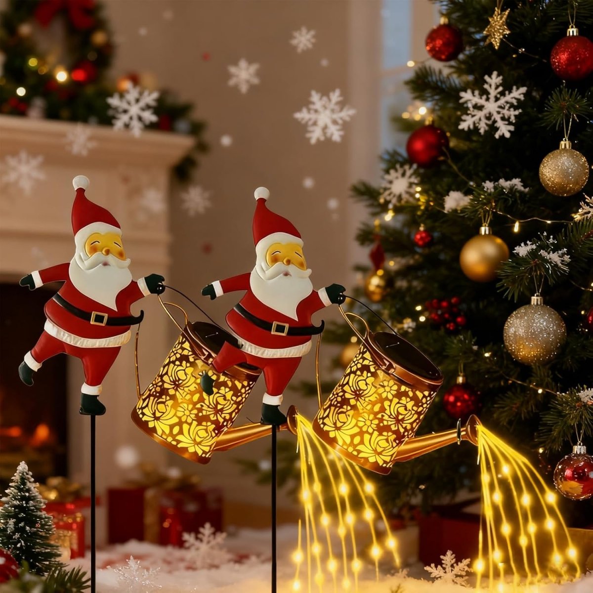 NOELFLOW – Solarlaterne in Form einer Weihnachtsmann-Gießkanne für eine warme Weihnachtsstimmung im Garten 9