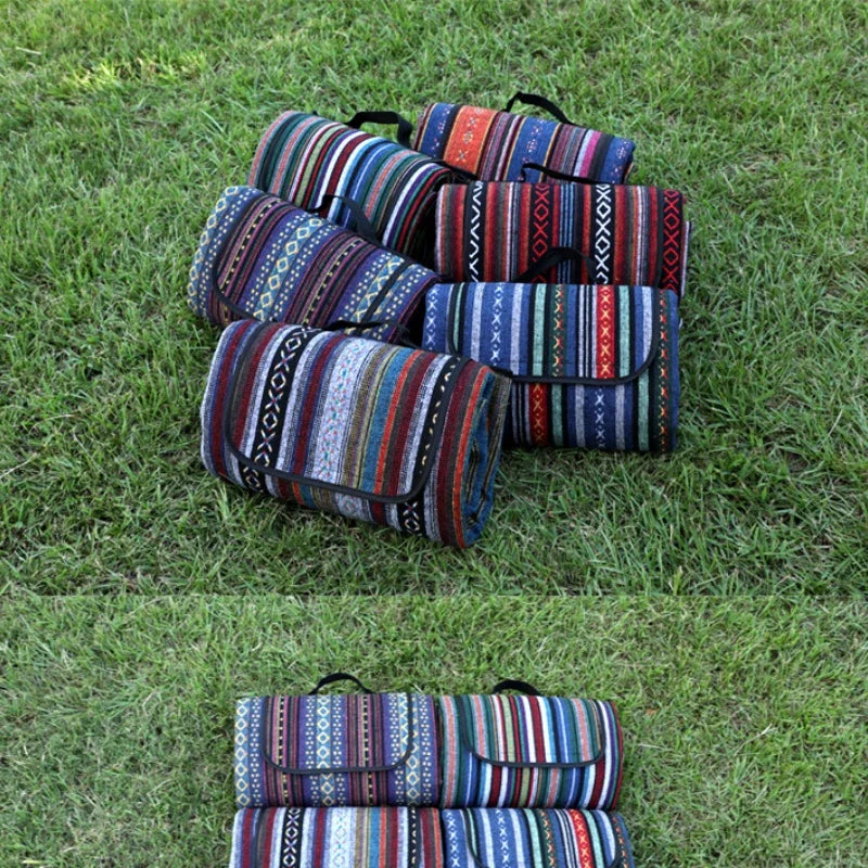 CAMPVIBE BLANKET - Waterproof picnic mat in ethnic style for camping & outdoor comfort